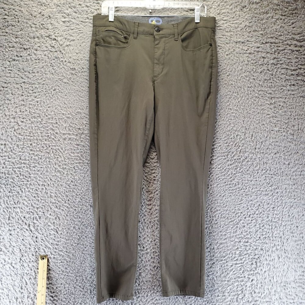Copper Oak Pants Mens 32x30 Green Nylon Blend Lightweight Stretch Design